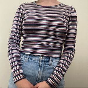 small striped garage long sleeve